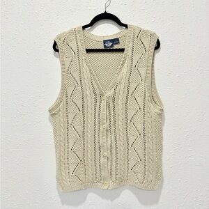 Dockers 100% cotton Beige V-Neck Sweater Vest M‎